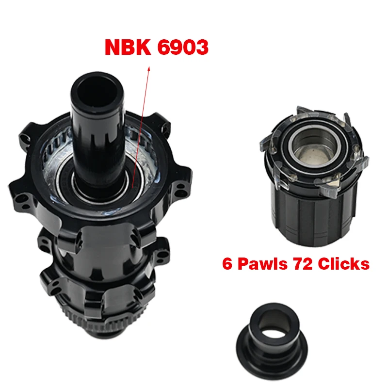 ARC Boost MTB Hub Mountain Bike Aluminum Alloy 28 Hole 6 Pawls 72 Clicks Bicycle 11 Speed Black Wheel Part | Спорт и развлечения