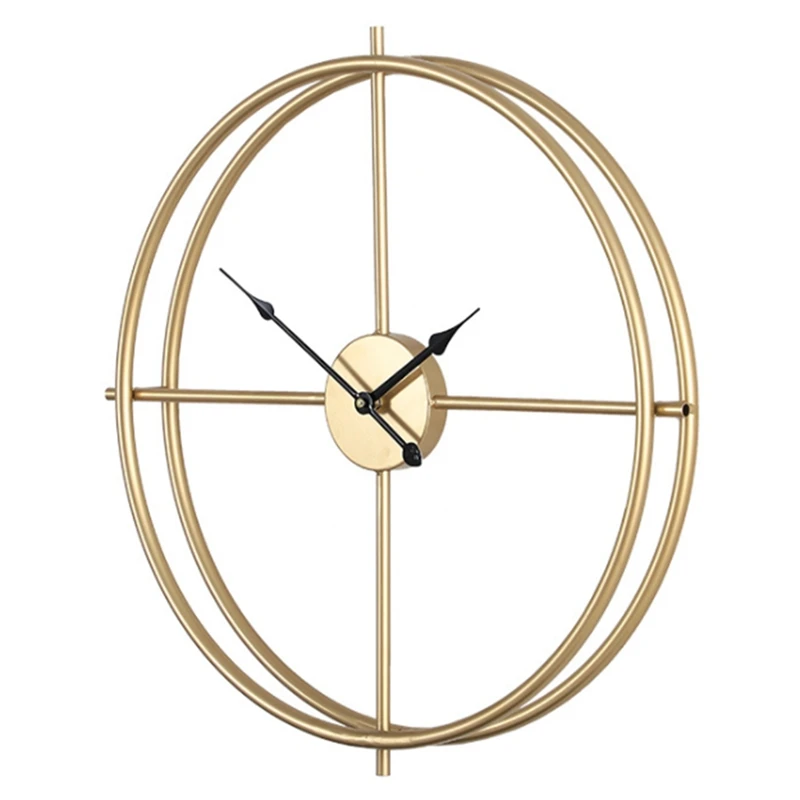 

Vintage Metal Wall Clock Modern for Home Office Decor Hanging Watches Living Room Classic European Wall Clock