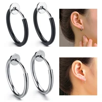 new vintage black silver color geometric small circle hoop earrings for women girl %d1%81%d0%b5%d1%80%d1%8c%d0%b3%d0%b8 jewelry steampunk ear clip gifts