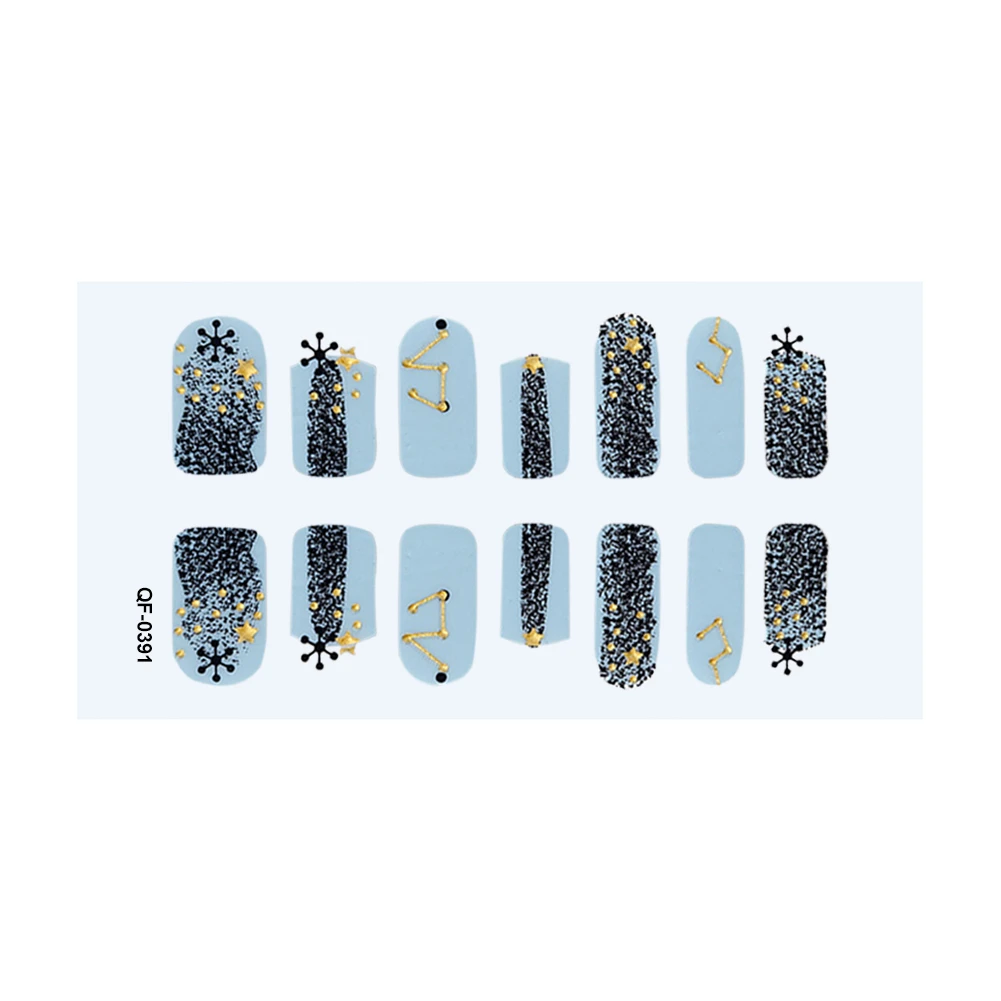 Наклейки для ногтей 14 шт. блестящие обертки в форме сердца наклейки клейкие