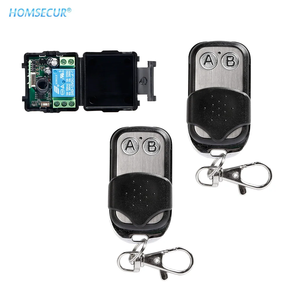 

HOMSECUR Wireless Remote Control System Metal Key Switch 315MHz For Access Control System Electric Door Lock Single Door