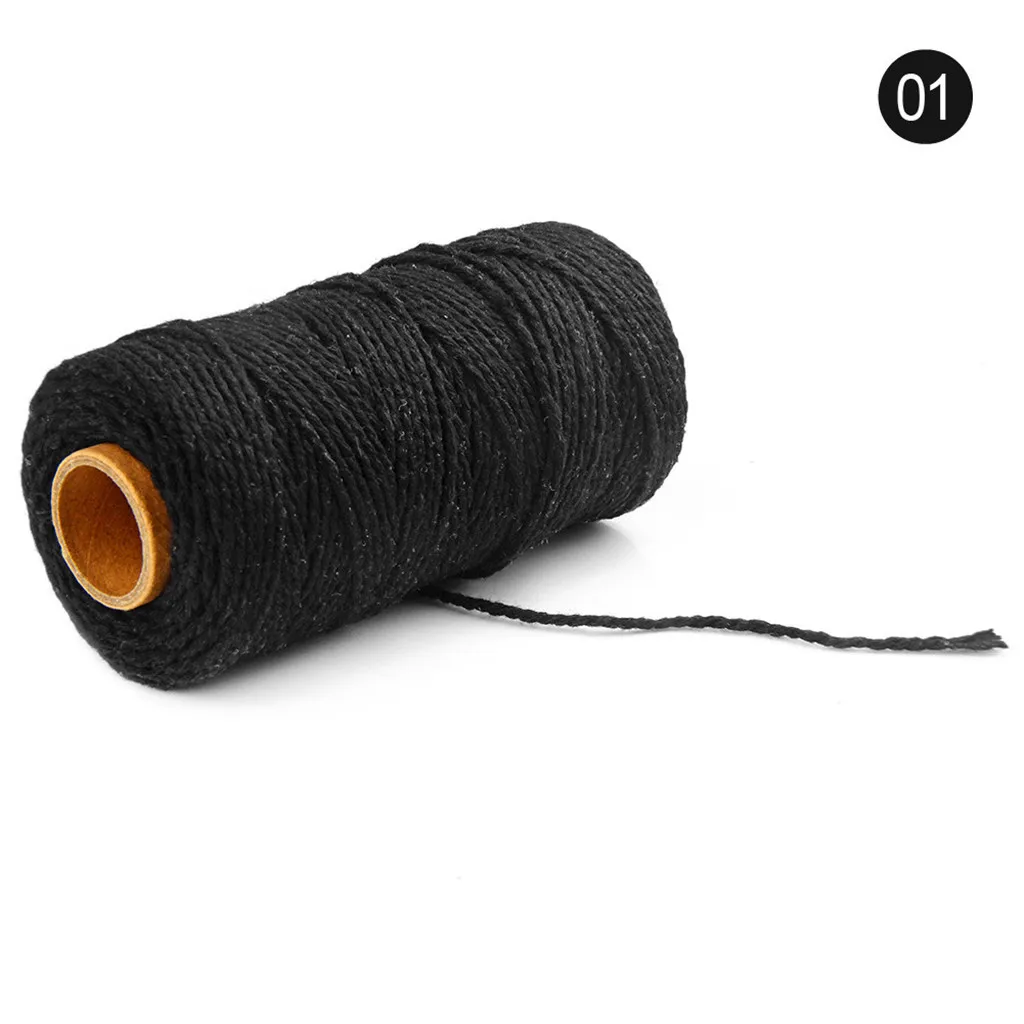 100m Long/100 Yard Pure Cotton Twisted Cord Rope Crafts Macrame Artisan String Multicolor Linen Home Textiles | Дом и сад
