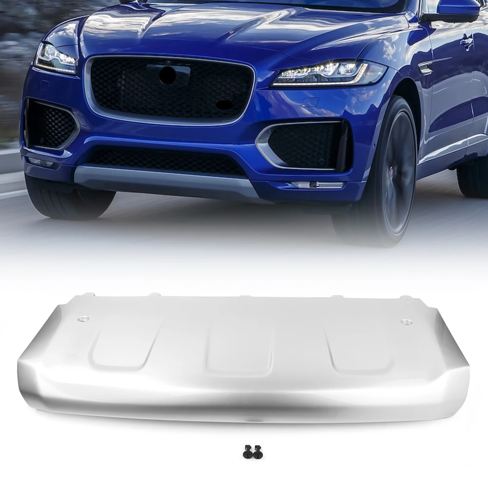 

ABS Car Front Bumper Protector Cover Guard Skid Plate For 2016 2017 2018 2019 2020 Jaguar F-Pace R-Sport Silver