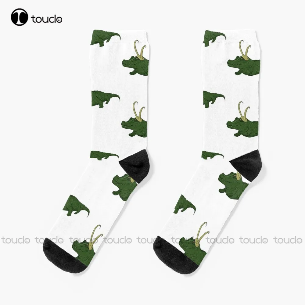 

Alligator Loki/ Croki Socks Men Athletic Socks Personalized Custom Unisex Adult Teen Youth Socks 360° Digital Print Fashion New