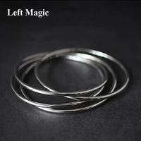 deluxe 4 5 linking rings set of 4 chrome by j c magic stage magia gimmick props mentalism funny magician claasic magie toys