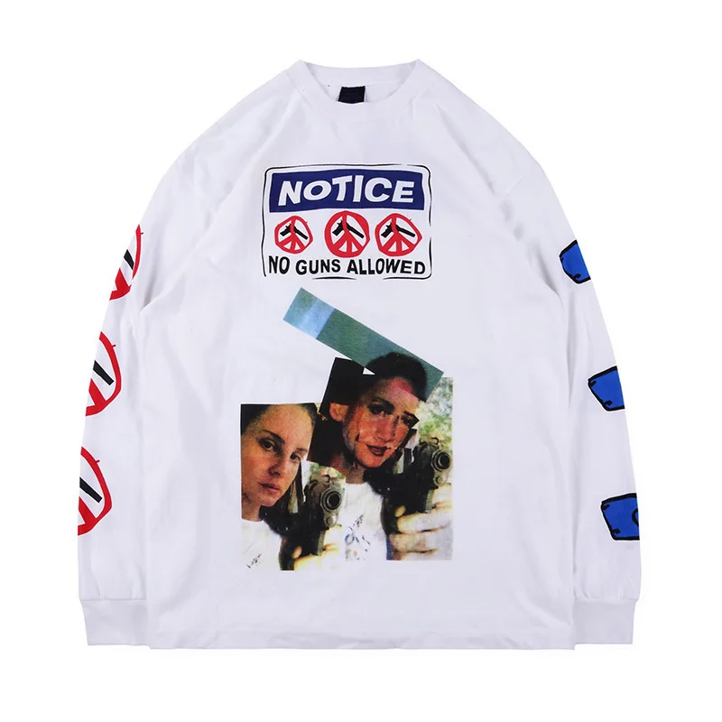 

ASAP rocky same long sleeve T-shirt no guns in the wild hidji films long sleeve T-shirt