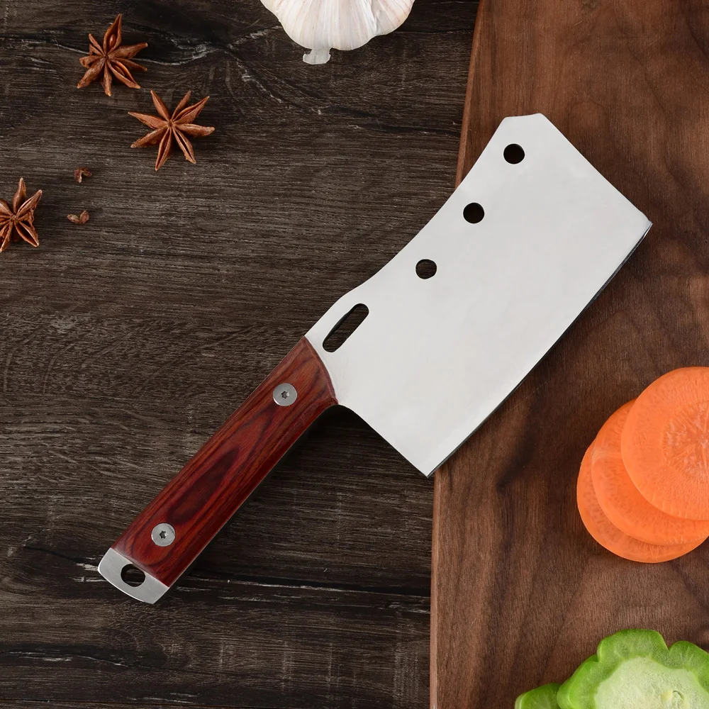 Полностью Tang нож для резки 4 3 &quotКливер немецкий высокоуглеродистая Нержавеющая