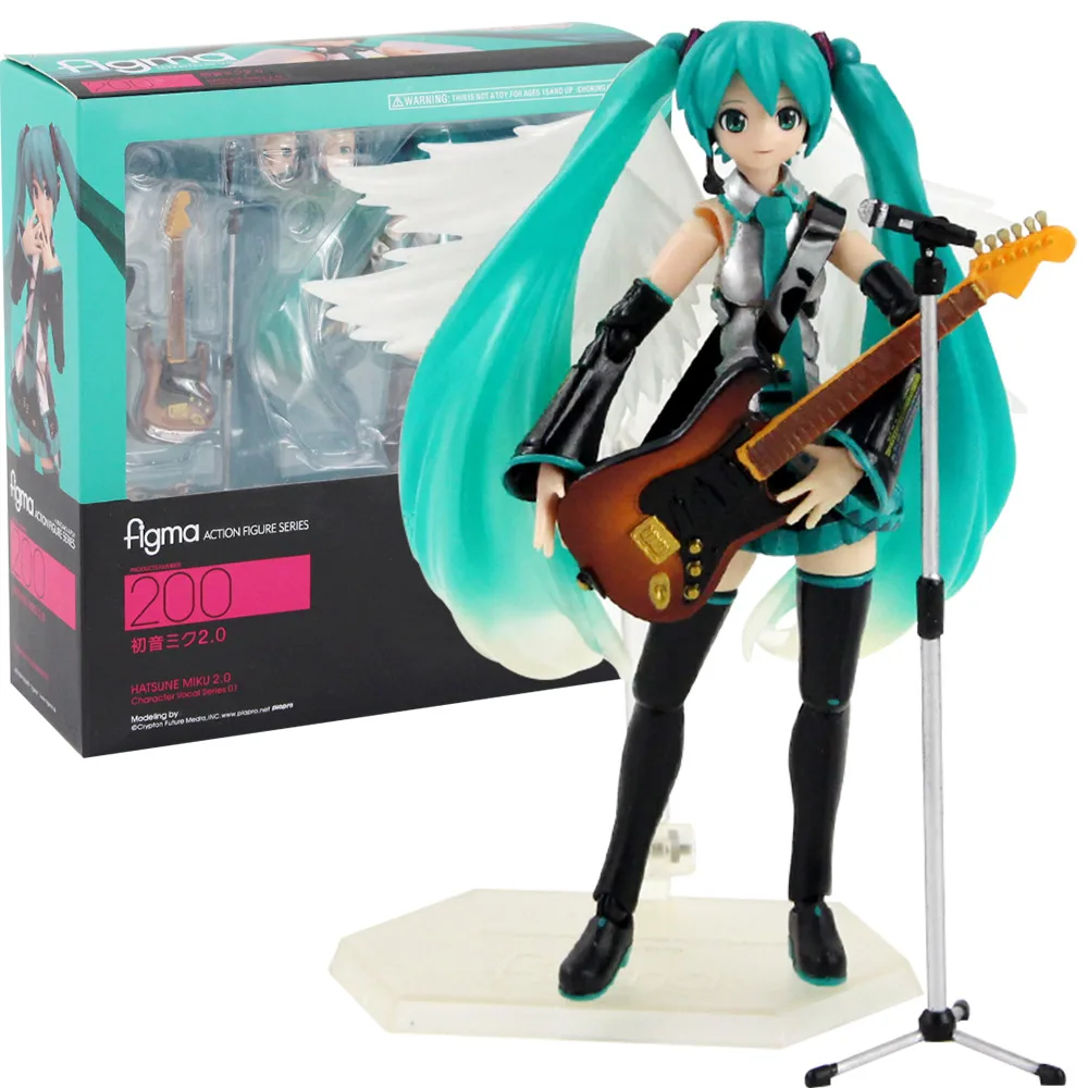 Хацунэ Мику фигурка Figma 200 307 394 Мику с гитарой велосипед Модель игрушки для коллекции подарков