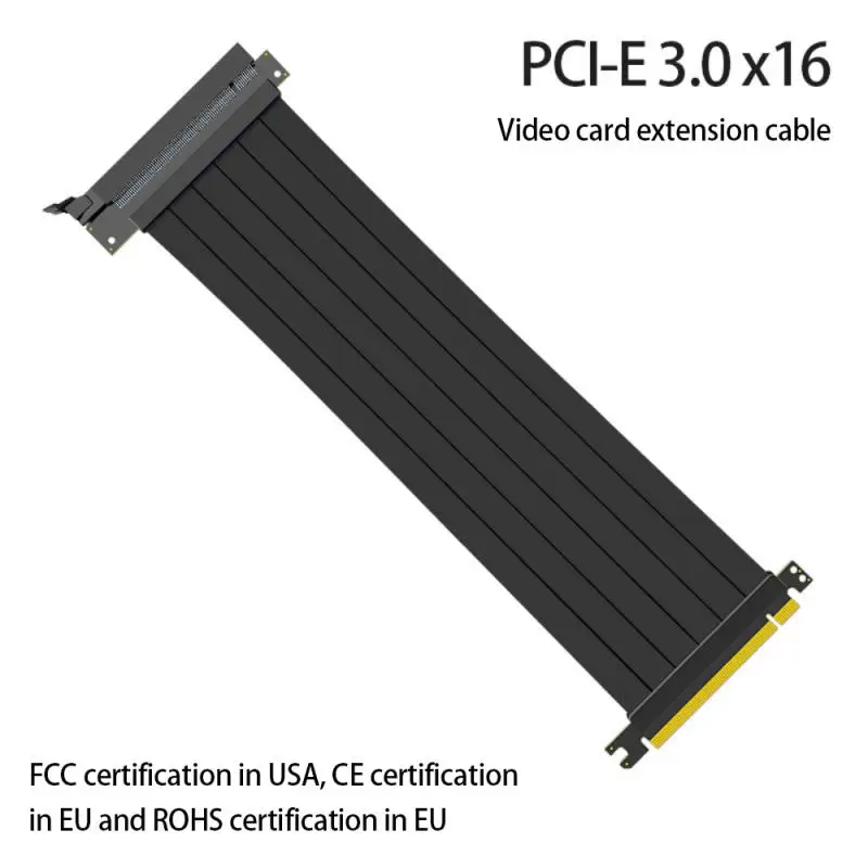 

PCI Express PCIe3.0 16X до 16X гибкий удлинитель кабеля, переходник с углом 90 градусов, высокоскоростной удлинитель, карта расширения