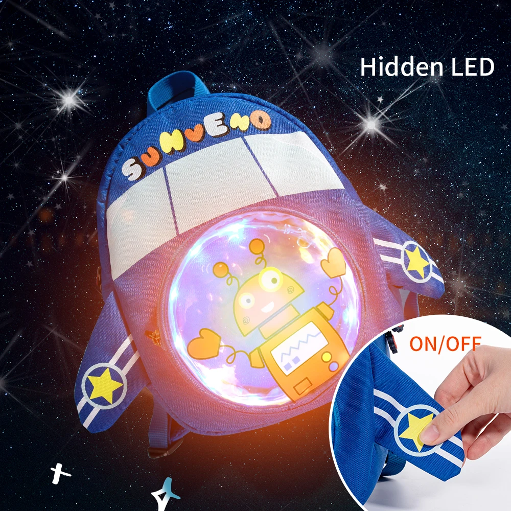 Sunveno 2020 новый детский сад робот плюшевый 3D школьный портфель милый Мальчики
