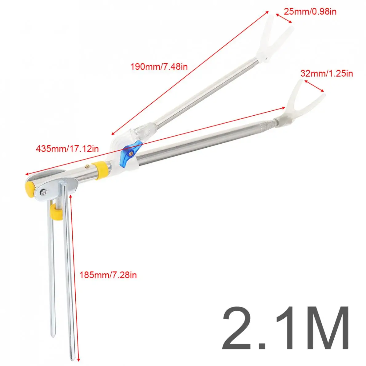 Fishing Rod Holders 2.1m Luminous Ground Inserted Stand Bracket Metal Stretch Pole Box Chair Holder | Спорт и развлечения