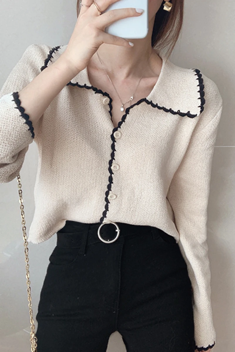 

WHCW CGDSR cardigan women autumn elegant single-breasted casual thick cardigan sweaters woman winter korean style knitted 2020