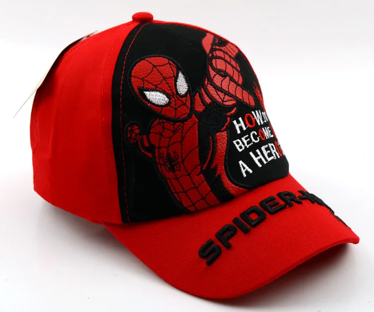 33 39 цветов, шапки для маленьких мальчиков и девочек, SPIDER-MAN хлопковая детская бейсбольная кепка с вышитыми героями мультфильмов, Кепка в стиле хип-хоп для мальчиков и девочек, бейсболка - Цвет: 33