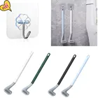 НОВАЯ щетка для чистки туалета с длинной ручкой, силиконовые щетки для туалета, щетка для чистки туалета в ванной комнате, Гибкая силиконовая щетка, насадка
