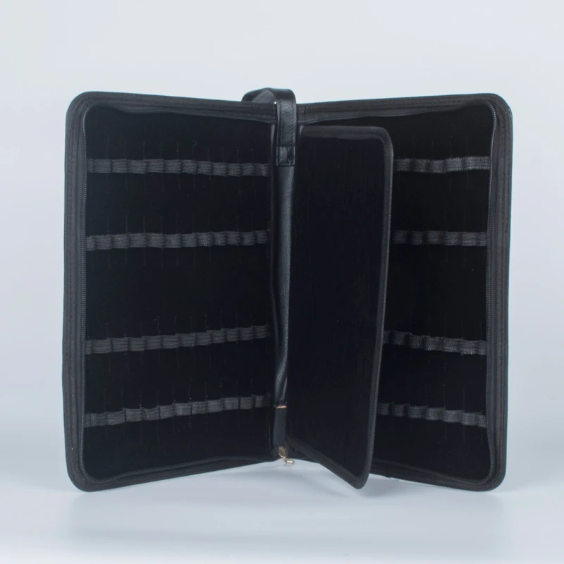 1 PC Black Fountain Pen Color PU Leather Storage Case Holder for 48 Pens | Канцтовары для офиса и дома