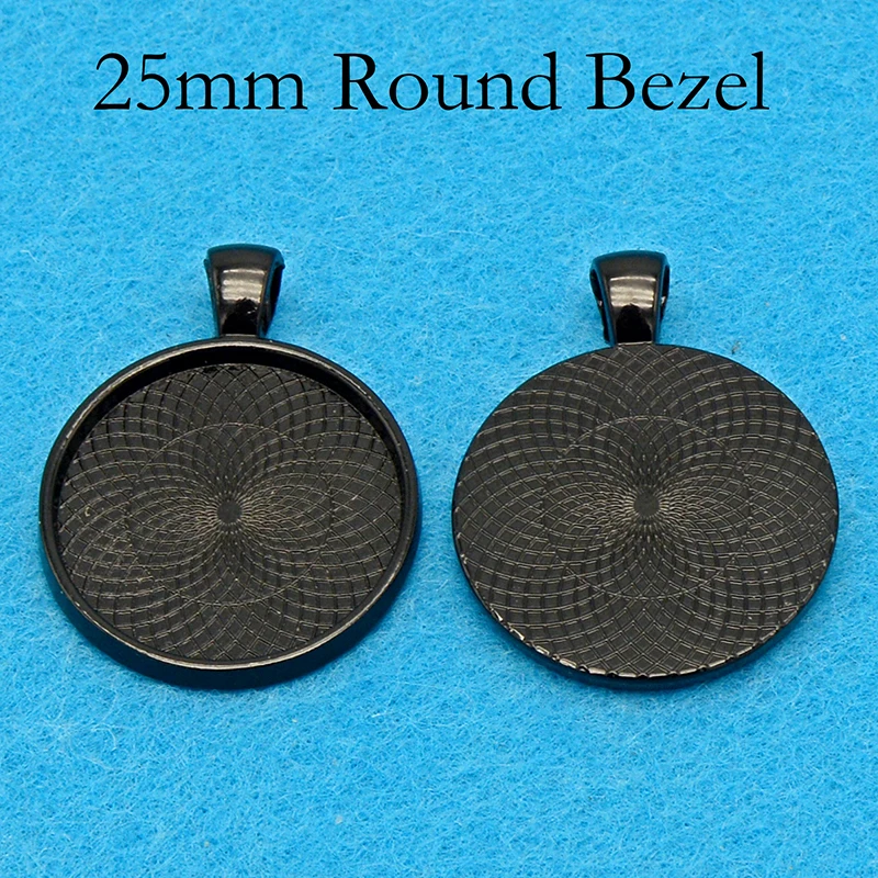 100 x круглая рамка кулон пустой 25 мм кабошон установка посеребренные золотой цвет