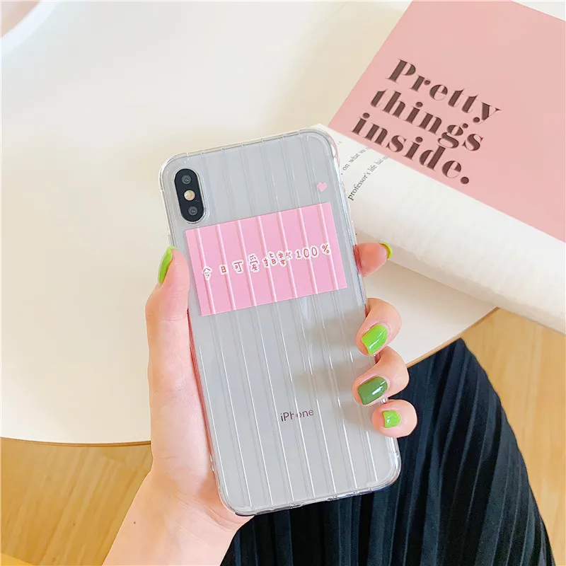 Прозрачный чехол для багажа мягкий силиконовый iPhone X 11 6 7 8 Plus Xr Xs Max задняя крышка