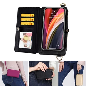 portable case for iphone 11 iphone 12 pro max fashion leather phone case for iphone x cell phone wallet case women hand bag free global shipping