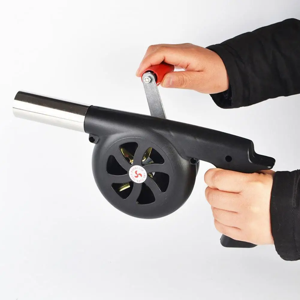 

Combustion Blower Manual Barbecue Picnic Camping Fire-supporting Outdoor Hairdryer for Camping