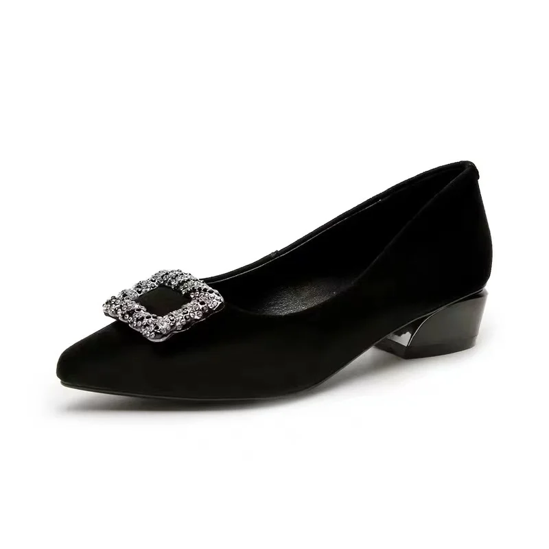 

Women Low Heels Cashmere Flats Bowknot Style Shoes