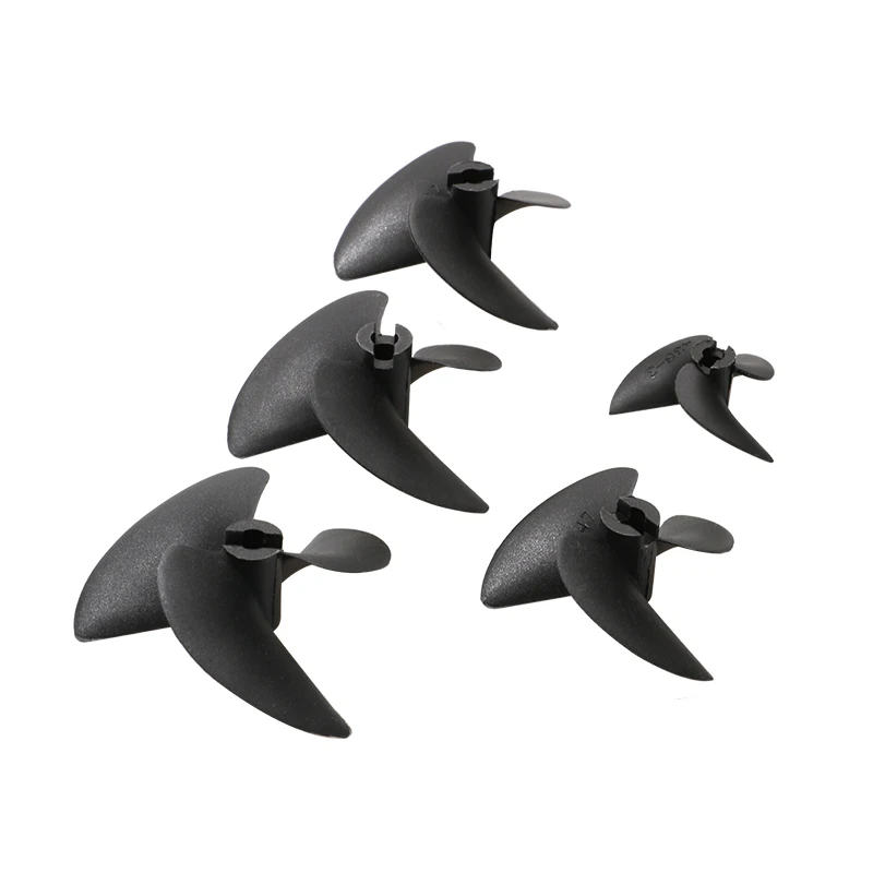 

5PCS 3-blade Nylon Propeller Diameter 36mm/47mm/52mm/55mm/57mm Marine Paddle with 4mm Shaft Hole Plastic Props for RC Boat