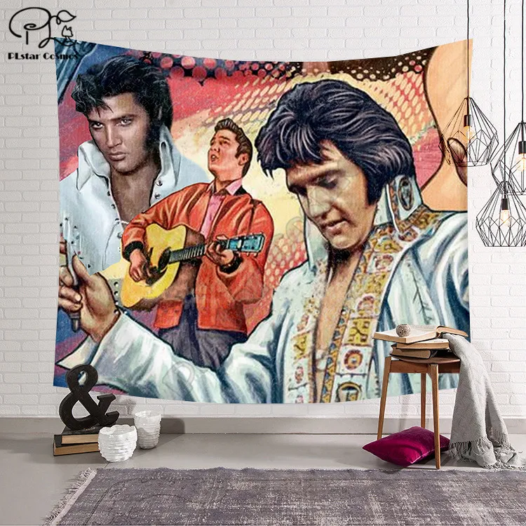 Одеяло Elvis Presley гобелен с 3D принтом прямоугольное украшение для дома настенное