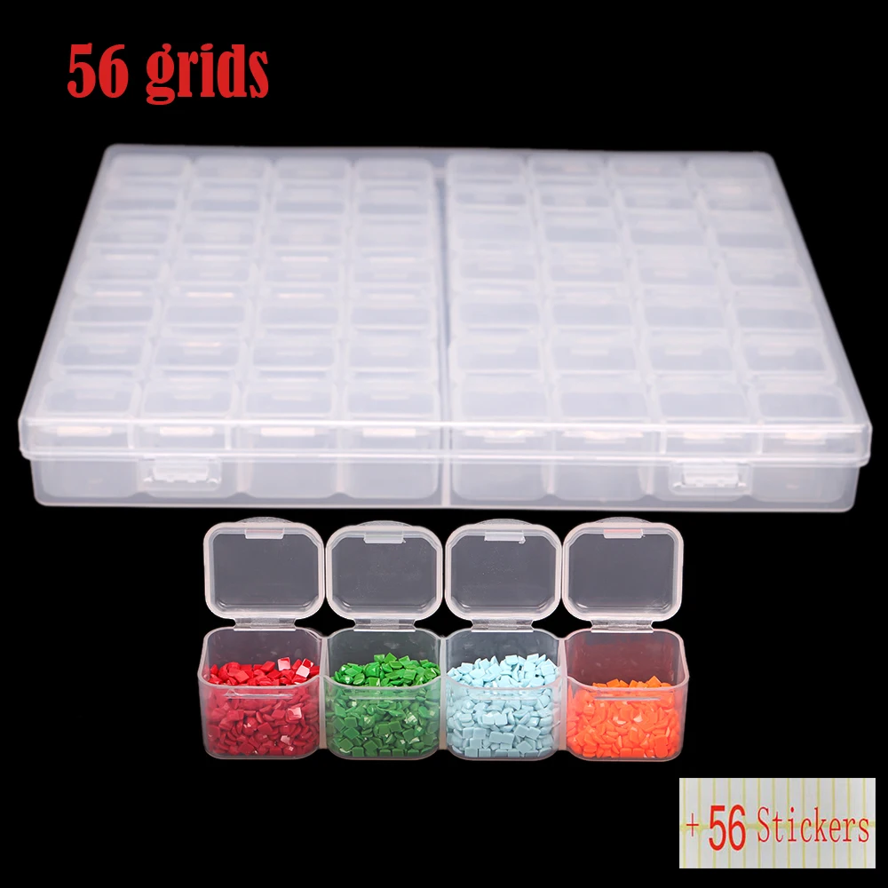 4/56/112 слотов сетки хранения стикер коробка инструмент алмазная живопись вышивка