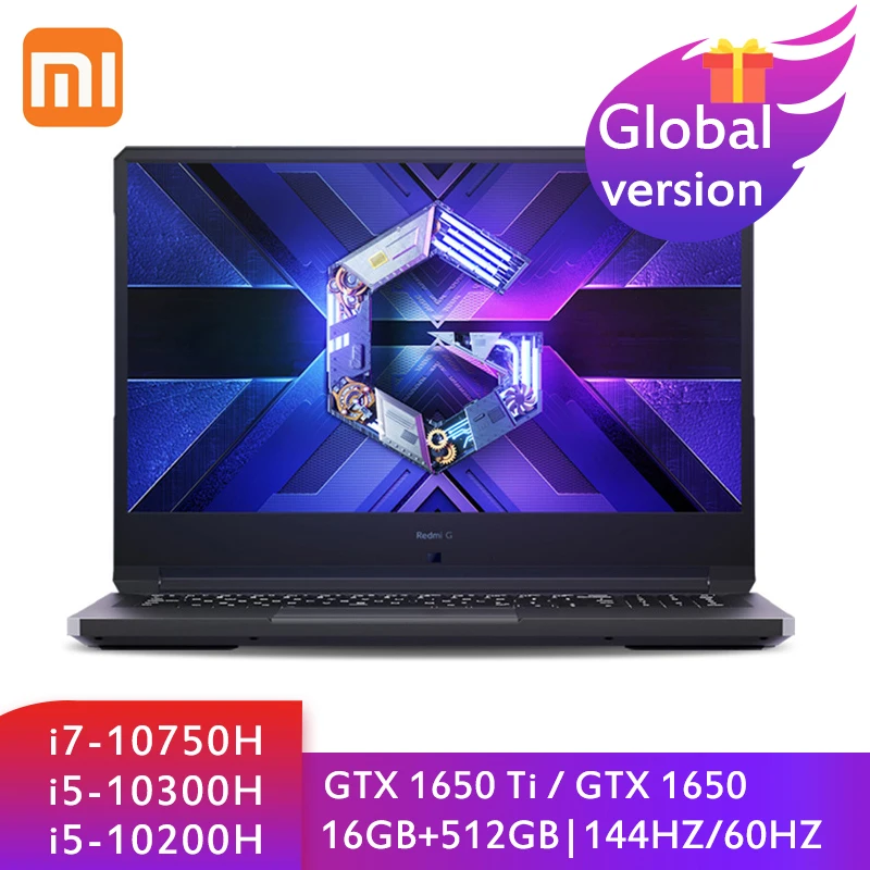 Xiaomi Redmi G игровой ноутбук 16 1 дюймов i7 10750H i5 10300H 10200H GTX1650TI/GTX1650 16GB + 512GB 100% sRGB Win10