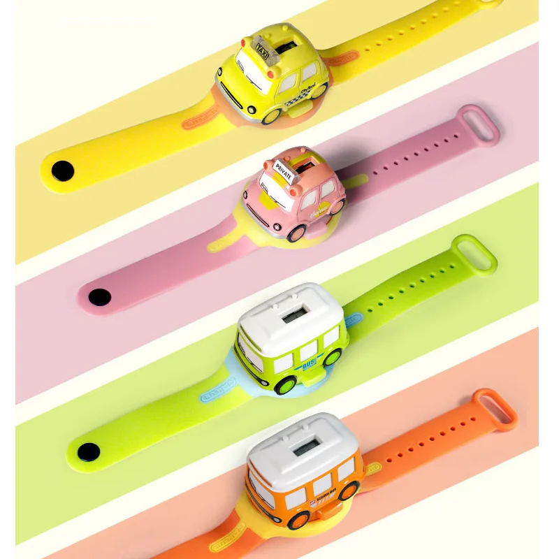 

Children Alloy Electronic Watch Toys Cartoon Car Bracelet Doll Girls Boys Students Kid With Sound And Light Children's Day Gifts