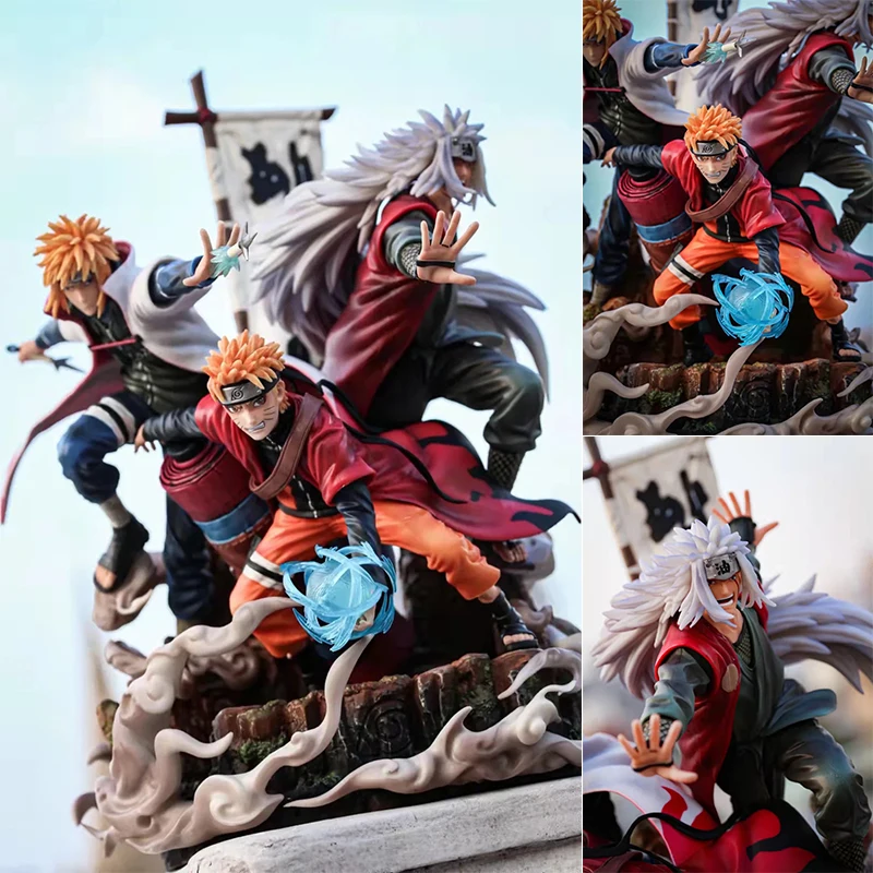 

Anime NARUTO GK Fetters. Fate Uzumaki Naruto Jiraiya Namikaze Minato Statue model figure Ornaments child Toy christmas gift