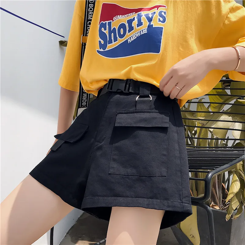 Женские спортивные шорты корейской версии трендовые свободные прямые