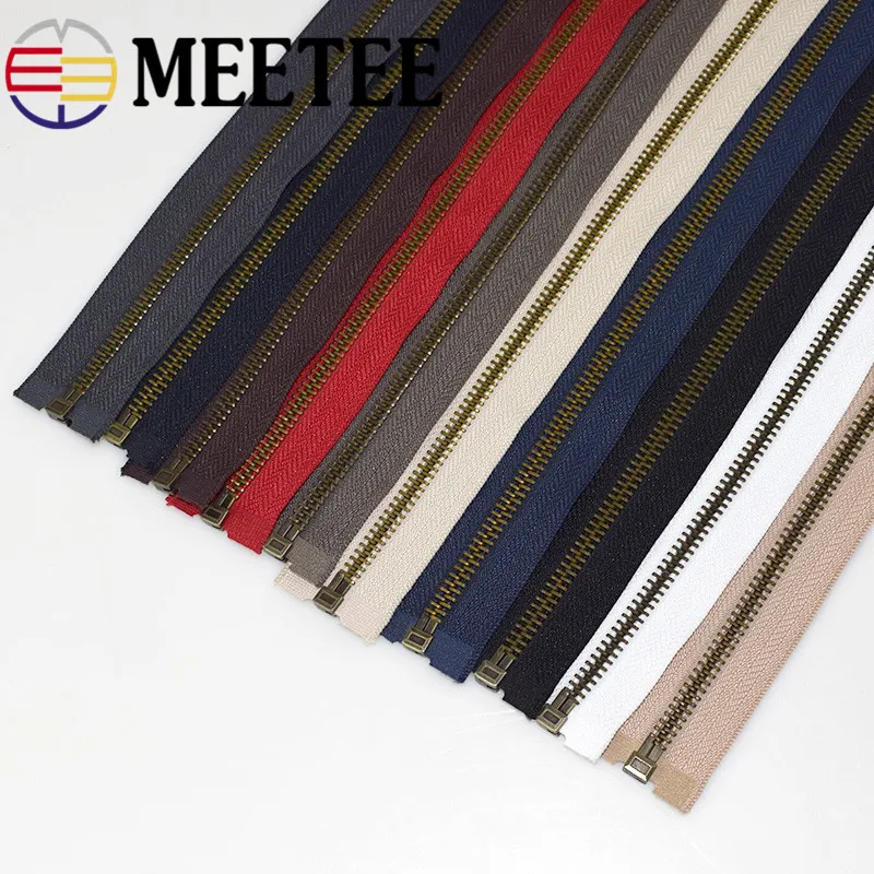 Meetee 1pc 70cm 5# Bronze Open-End Metal Zipper DIY Jacket Coat Sewing Zip Bag Garment Auto Lock Zippers Craft Accessories BD251 | Дом и сад