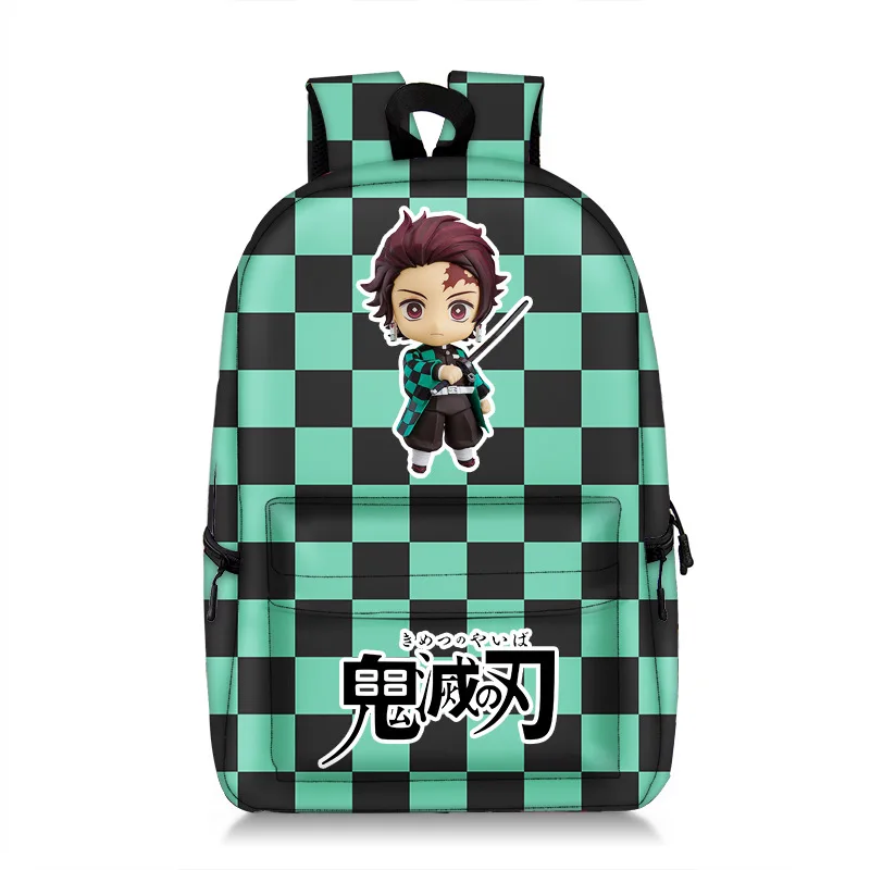 

Anime Demon Slayer Backpack Students Bookbag Teens Travel Rucksack Kimetsu No Yaiba Cartoon School Bag