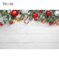 christmas backdrop white wood board wooden tree branch balls baby portrait vinyl photography background for photo studio shoot