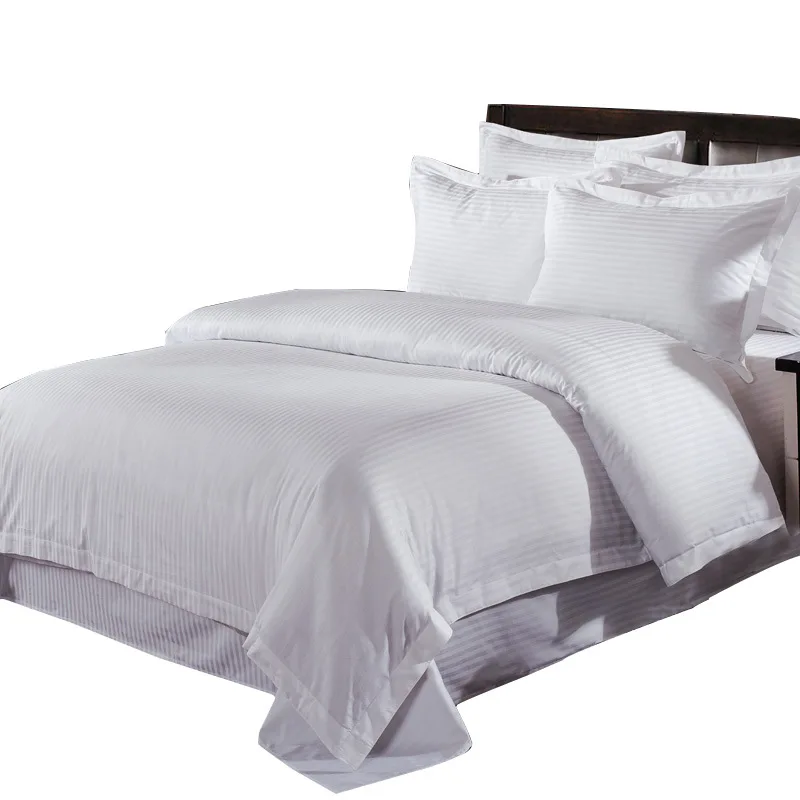 

Hotel White Comforter Bedding Sets Satin Sheet Spring Autum Summer Set Dust-proof Anti-mite Breathable Hospital Home Bedding Set