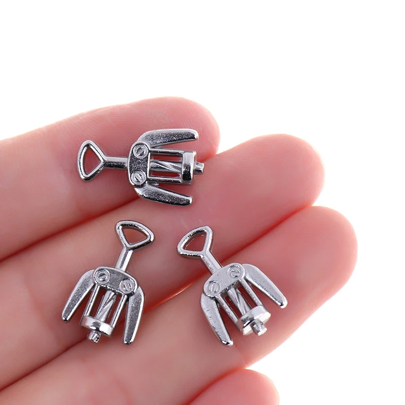 

3Pcs Metal Wine Bottle Openers Corkscrew for 1/12 Dollhouse Kitchen Bar Miniature Decoration Dollhouse Furniture Toys
