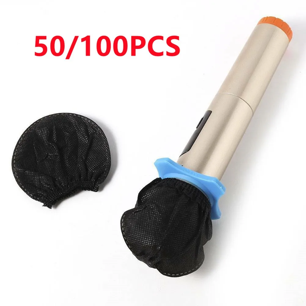 

50/100pcs Microphone Sanitary Cover Odor Removal Disposable Mike Cover 7.50cm Microphone Cover Windscreen L69F