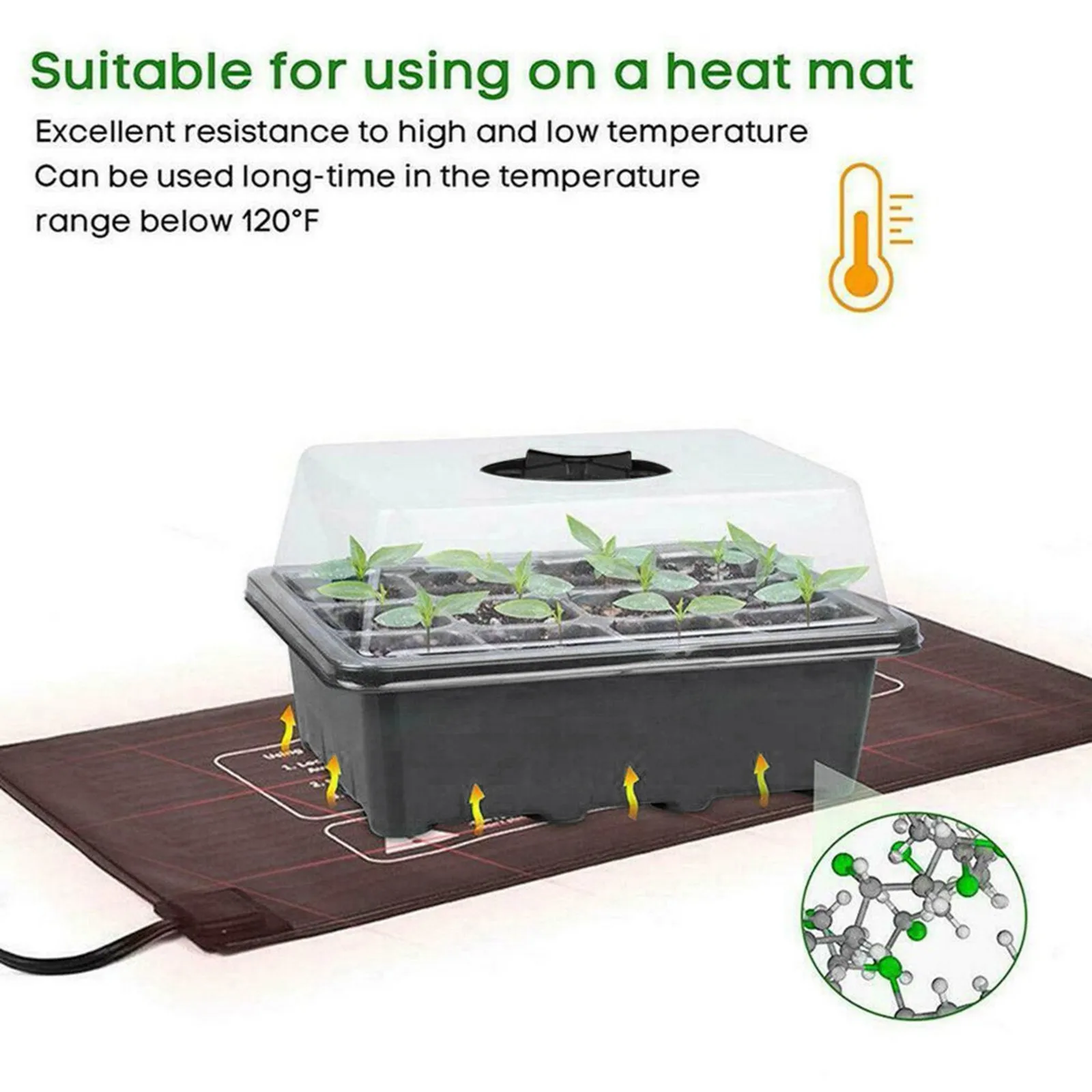 

12Pcs 12 Hole Plant Seed Grows Box Nursery Seedling Starter Garden Yard Tray Hot Germination Propagation Clone Starter Pad Garde