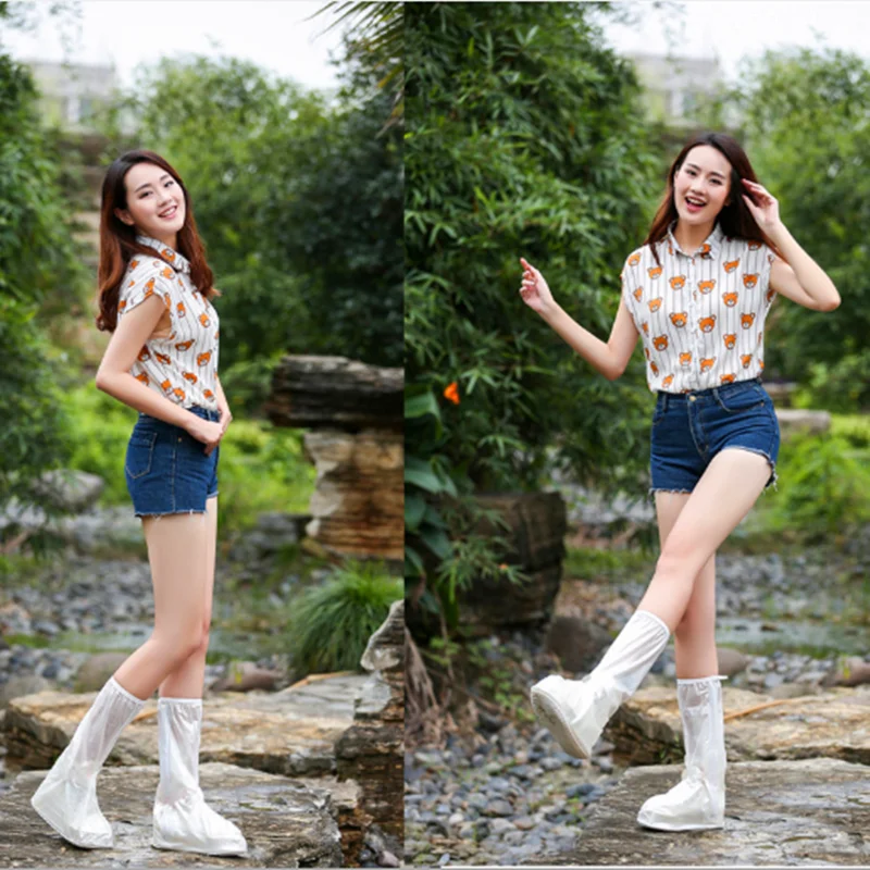 

Reusable Waterproof Shoe Cover Silicone Material Unisex Kids Shoes Outdoor Rainy Snow Days Non-slip Thick Wear-Resistant