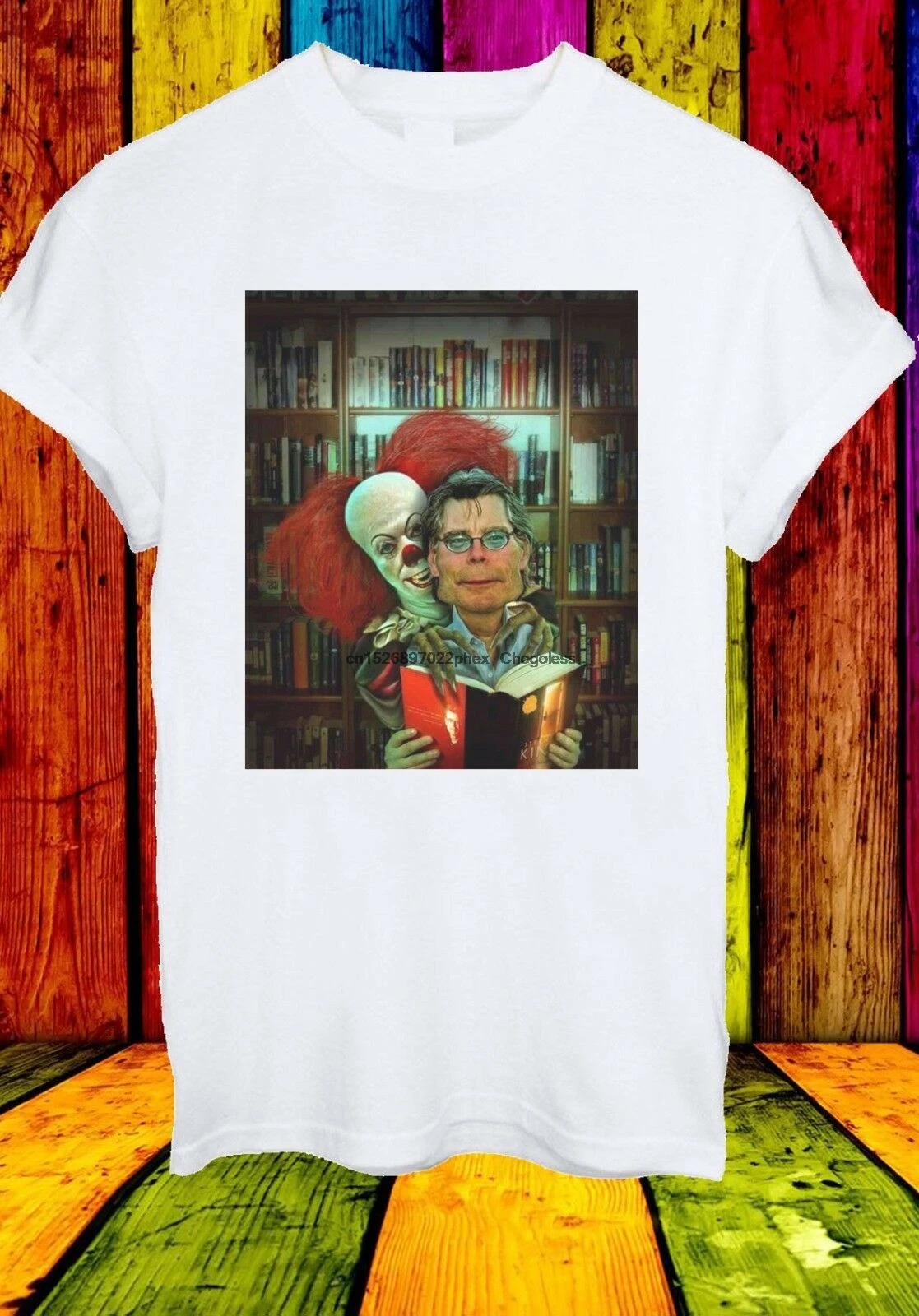 Футболка унисекс Stephen King IT Pennywise танцующий клоун Боб серая для мужчин и женщин