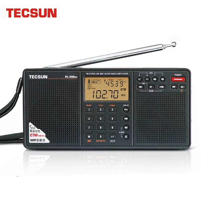 Цифровой радиоприемник Tecsun PL 398MP DSP коротковолновый FM/MW/LW с ETM ATS приемник двумя