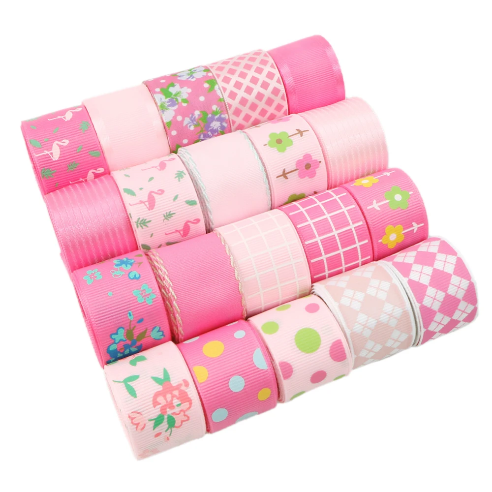 

Mixed 20rolls/Set Multiple Sizes Christmas Snow Grosgrain Ribbon Satin Fabric for Gift Wrapping DIY Sewing 1yard/Roll,1Yc6700