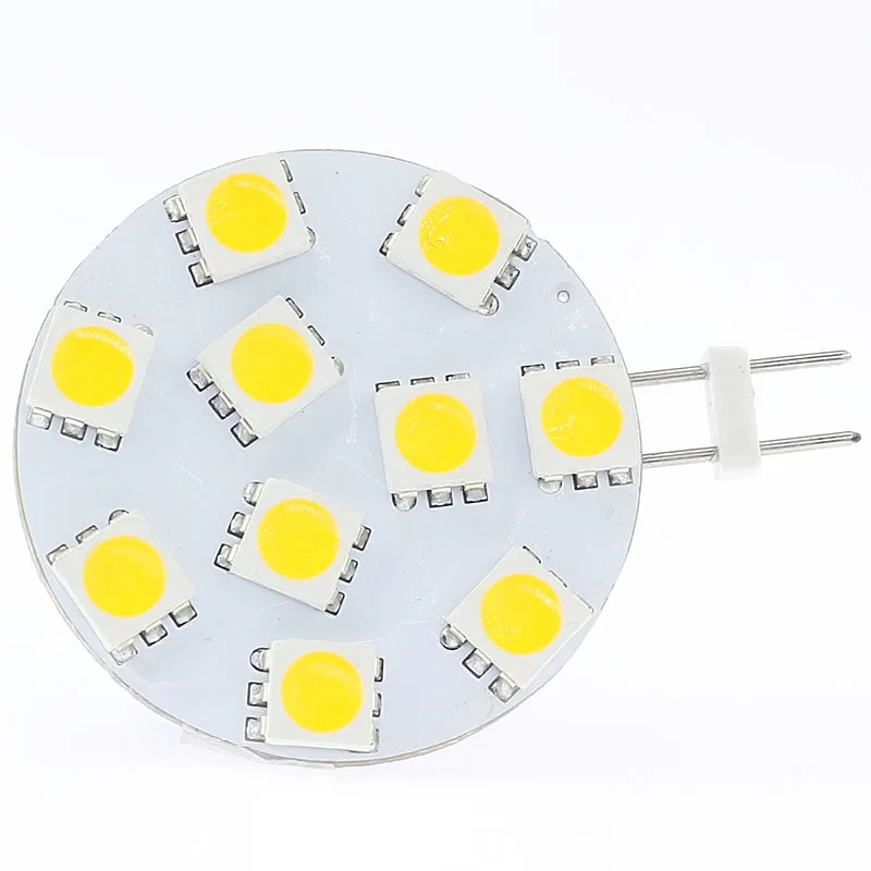 Бесплатная доставка G4 LED супер яркие 10 светодиодов SMD 5050 широкий Вольт AC/DC10 30V 2 Вт