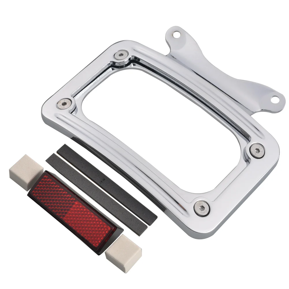 Chrome Laydown изогнутая рамка номерного знака подходит для Harley Street Glide FLHX 10-19 FLTRX10-13 FLTRX FLTRXS 15-19 FLHRXS 17-19 FLHXS - Цвет: Chrome