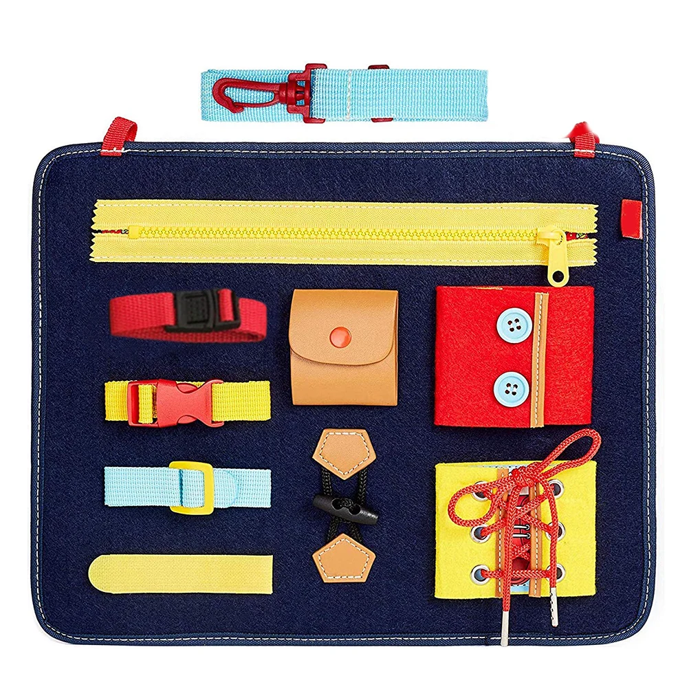 Детская занятая доска Монтессори для базовых навыков обучение одеванию