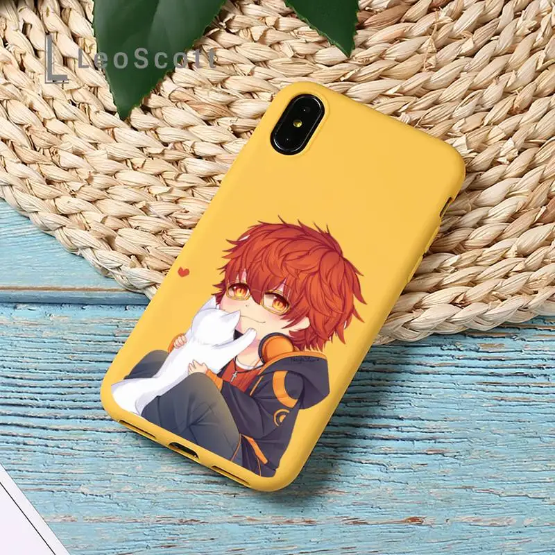 

707 Mystic Messenger Anime Phone Case Yellow Candy Color for iPhone 11 12 mini pro XS MAX 8 7 6 6S Plus X SE 2020 XR