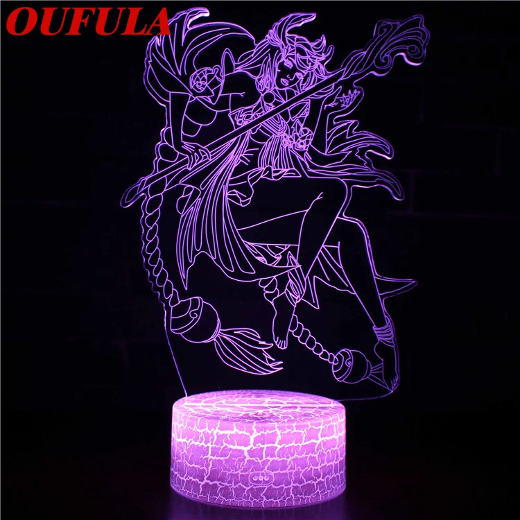 

Ночные светодиодные лампы, новинка, 3D лампа, милая игрушка, подарок, 7 цветов, абстрактная графика художника, мультяшная атмосфера, лампа для ...