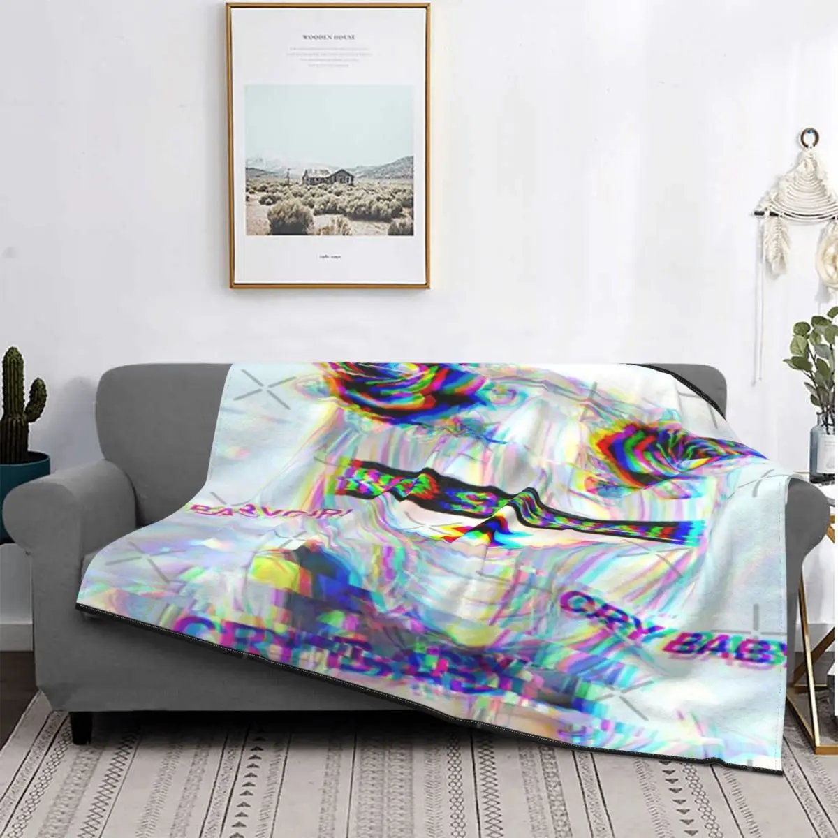 

No Signal - Sad Anime Girl Blanket Bedspread Bed Plaid Blanket Plaid Sofa Fleece Blanket Throw And Blanket