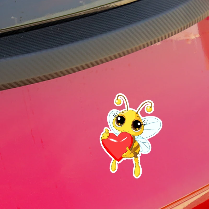 

Funny and Cute Cartoon Caring Bee Color PVC Car Sticker Design Decoration 16cm*11.4cm