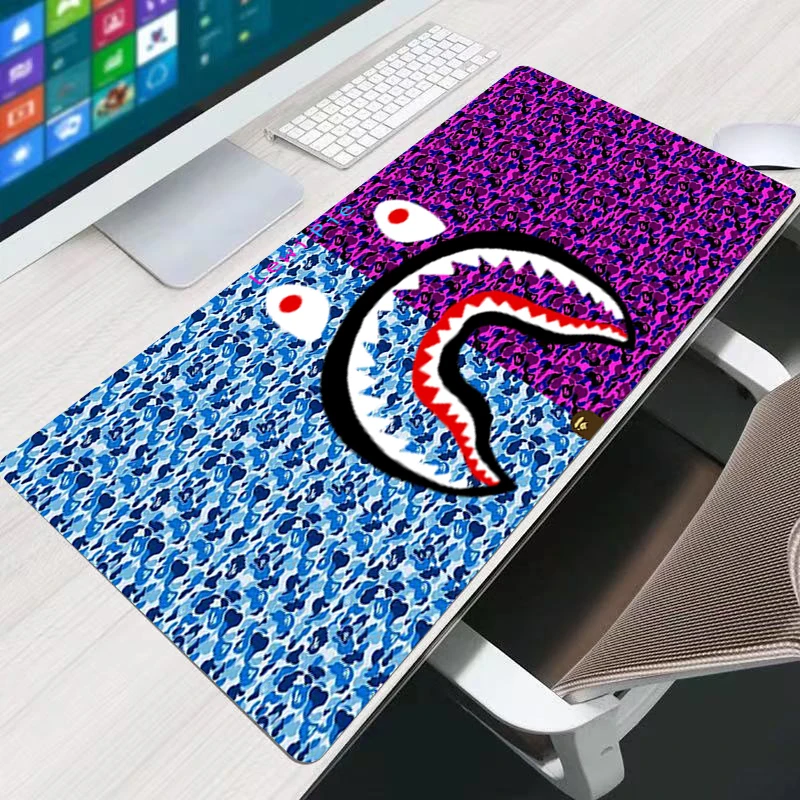 

2021 New Luxury BAPE Logo Keyboard Mat Large Size 400mm*800/900mm Extended Pad Soft Rubber Mousepad Gaming XXL Computer Mat